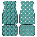 Cartoon Boston Terrier Pattern Print Front and Back Car Floor Mats