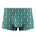 Cartoon Boston Terrier Pattern Print Men's Boxer Briefs