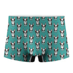 Cartoon Boston Terrier Pattern Print Men's Boxer Briefs