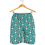 Cartoon Boston Terrier Pattern Print Men's Shorts