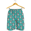 Cartoon Boston Terrier Pattern Print Men's Shorts