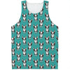 Cartoon Boston Terrier Pattern Print Men's Tank Top