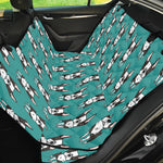 Cartoon Boston Terrier Pattern Print Pet Car Back Seat Cover