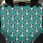 Cartoon Boston Terrier Pattern Print Pet Car Back Seat Cover