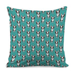 Cartoon Boston Terrier Pattern Print Pillow Cover