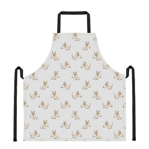 Cartoon Bull Terrier Pattern Print Apron