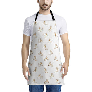 Cartoon Bull Terrier Pattern Print Apron