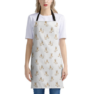 Cartoon Bull Terrier Pattern Print Apron