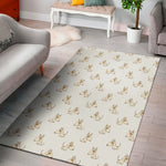 Cartoon Bull Terrier Pattern Print Area Rug