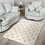 Cartoon Bull Terrier Pattern Print Area Rug