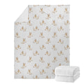 Cartoon Bull Terrier Pattern Print Blanket