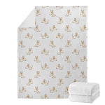 Cartoon Bull Terrier Pattern Print Blanket