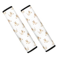 Cartoon Bull Terrier Pattern Print Car Seat Belt Covers