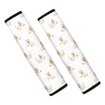 Cartoon Bull Terrier Pattern Print Car Seat Belt Covers
