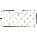 Cartoon Bull Terrier Pattern Print Car Sun Shade