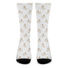 Cartoon Bull Terrier Pattern Print Crew Socks