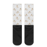 Cartoon Bull Terrier Pattern Print Crew Socks