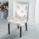 Cartoon Bull Terrier Pattern Print Dining Chair Slipcover
