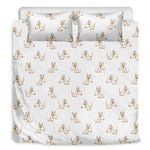 Cartoon Bull Terrier Pattern Print Duvet Cover Bedding Set