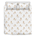 Cartoon Bull Terrier Pattern Print Duvet Cover Bedding Set