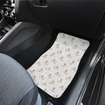 Cartoon Bull Terrier Pattern Print Front and Back Car Floor Mats