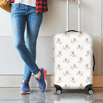 Cartoon Bull Terrier Pattern Print Luggage Cover