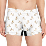 Cartoon Bull Terrier Pattern Print Men's Boxer Briefs