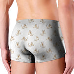 Cartoon Bull Terrier Pattern Print Men's Boxer Briefs