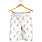 Cartoon Bull Terrier Pattern Print Men's Shorts