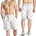 Cartoon Bull Terrier Pattern Print Men's Shorts