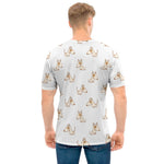 Cartoon Bull Terrier Pattern Print Men's T-Shirt
