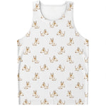 Cartoon Bull Terrier Pattern Print Men's Tank Top