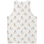 Cartoon Bull Terrier Pattern Print Men's Tank Top