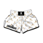Cartoon Bull Terrier Pattern Print Muay Thai Boxing Shorts