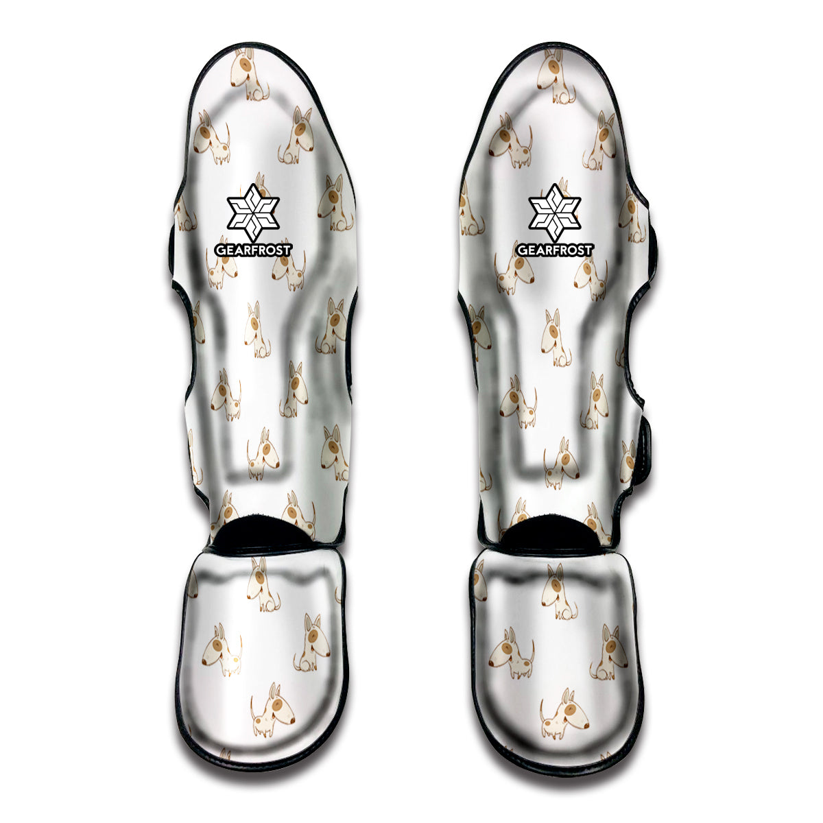 Cartoon Bull Terrier Pattern Print Muay Thai Shin Guard