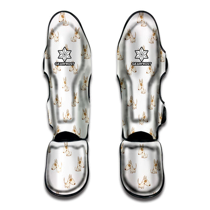 Cartoon Bull Terrier Pattern Print Muay Thai Shin Guard