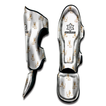 Cartoon Bull Terrier Pattern Print Muay Thai Shin Guard