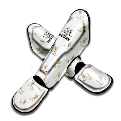 Cartoon Bull Terrier Pattern Print Muay Thai Shin Guard