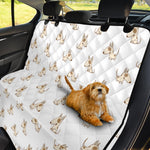Cartoon Bull Terrier Pattern Print Pet Car Back Seat Cover