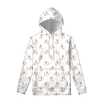 Cartoon Bull Terrier Pattern Print Pullover Hoodie