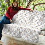 Cartoon Bull Terrier Pattern Print Quilt