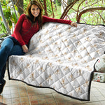 Cartoon Bull Terrier Pattern Print Quilt