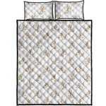 Cartoon Bull Terrier Pattern Print Quilt Bed Set