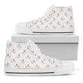 Cartoon Bull Terrier Pattern Print White High Top Sneakers
