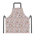 Cartoon Cactus And Llama Pattern Print Apron