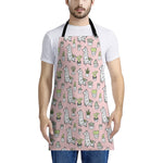 Cartoon Cactus And Llama Pattern Print Apron