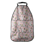 Cartoon Cactus And Llama Pattern Print Car Seat Organizers