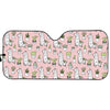 Cartoon Cactus And Llama Pattern Print Car Sun Shade