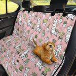 Cartoon Cactus And Llama Pattern Print Pet Car Back Seat Cover