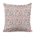 Cartoon Cactus And Llama Pattern Print Pillow Cover